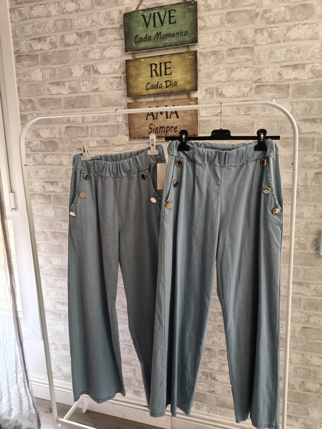Pantalon vaquero cintura elastica