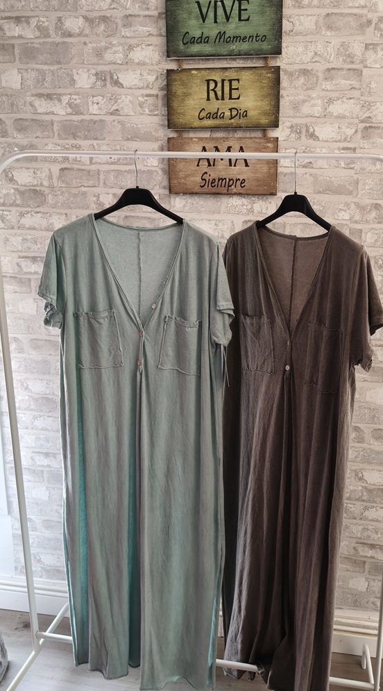 VESTIDO ALGODON CON BOLSILLOS