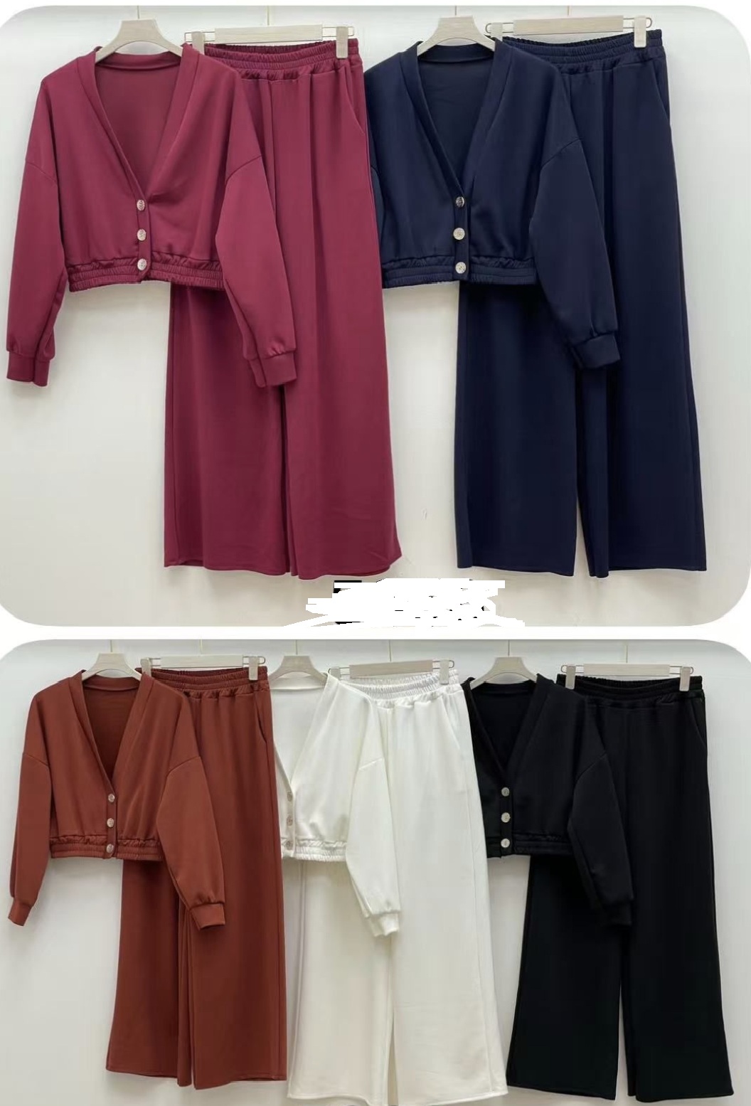 conjunto bomber y pantalon palazzo