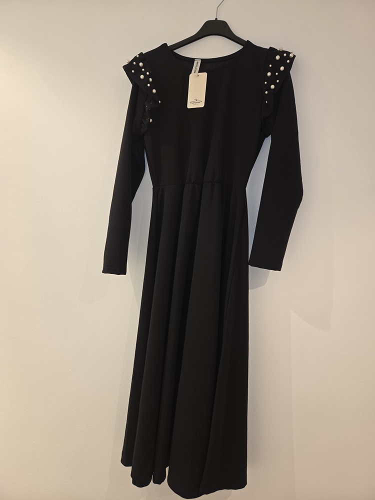 VESTIDO CON MANGA PERLA