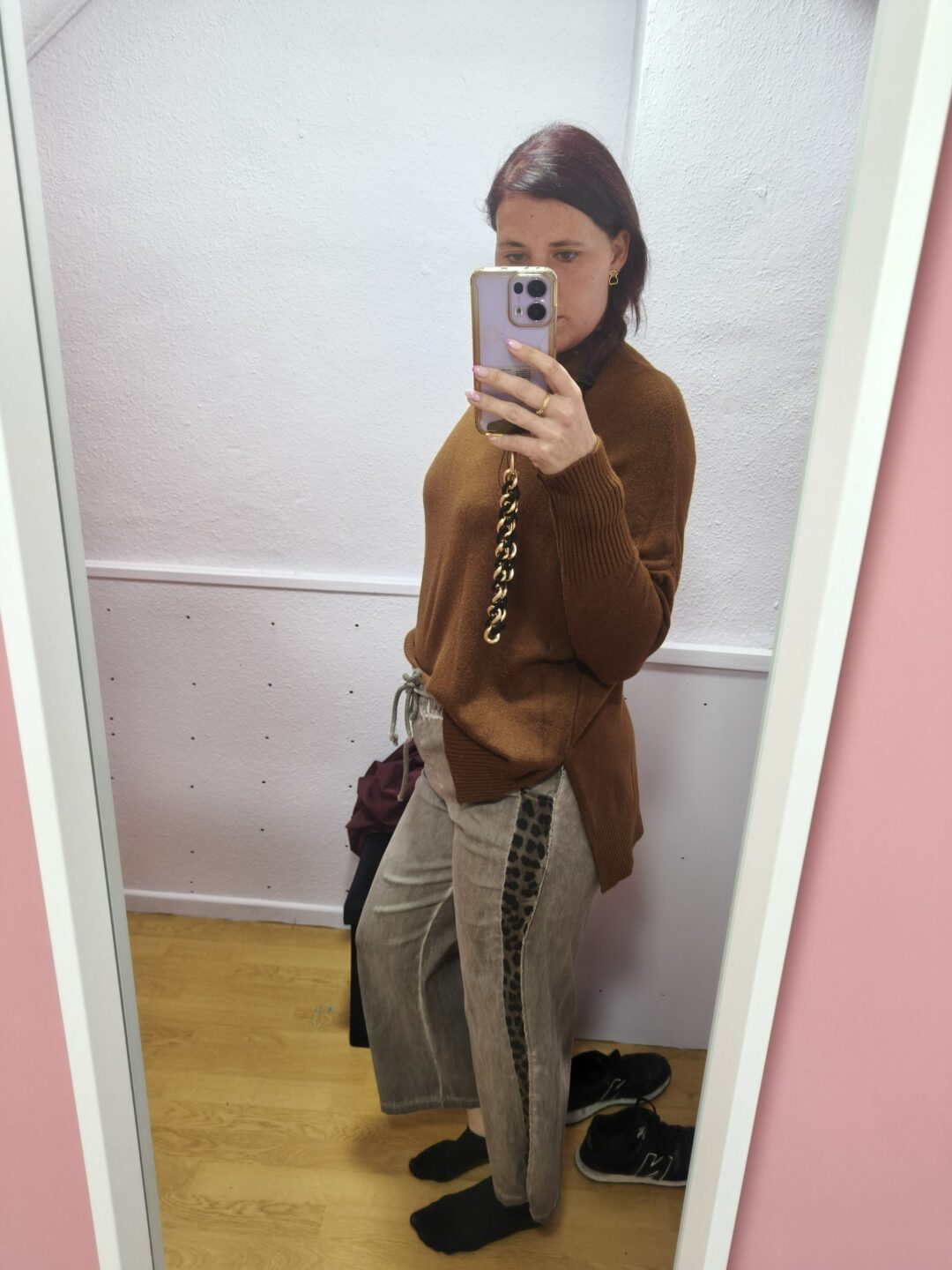 PANTALON ELASTICO DETALLE LEOPARDO