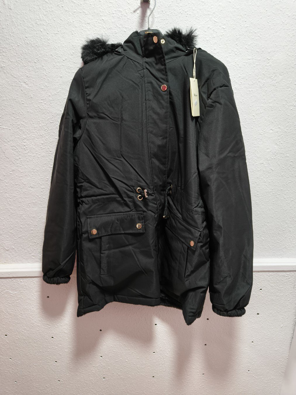 abrigo juvenil pelo por dentro