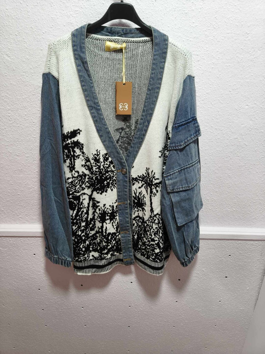 Chaqueta combinada punto/vaquero JOT